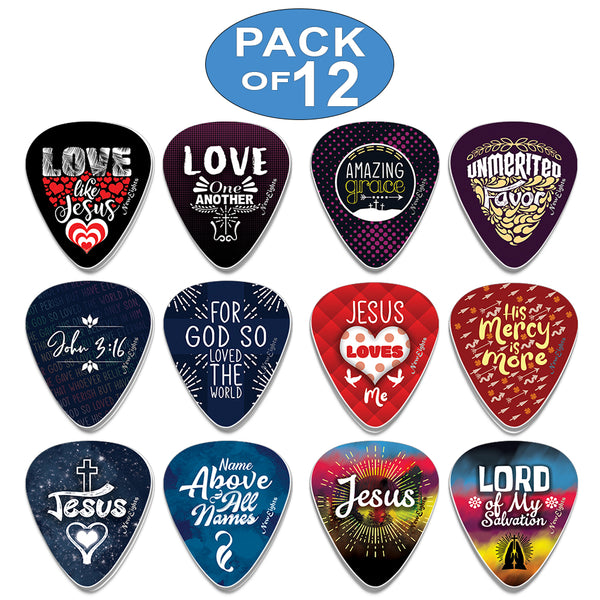 Bible Verse Guitar Picks - Love Like Jesus (12-Pack)