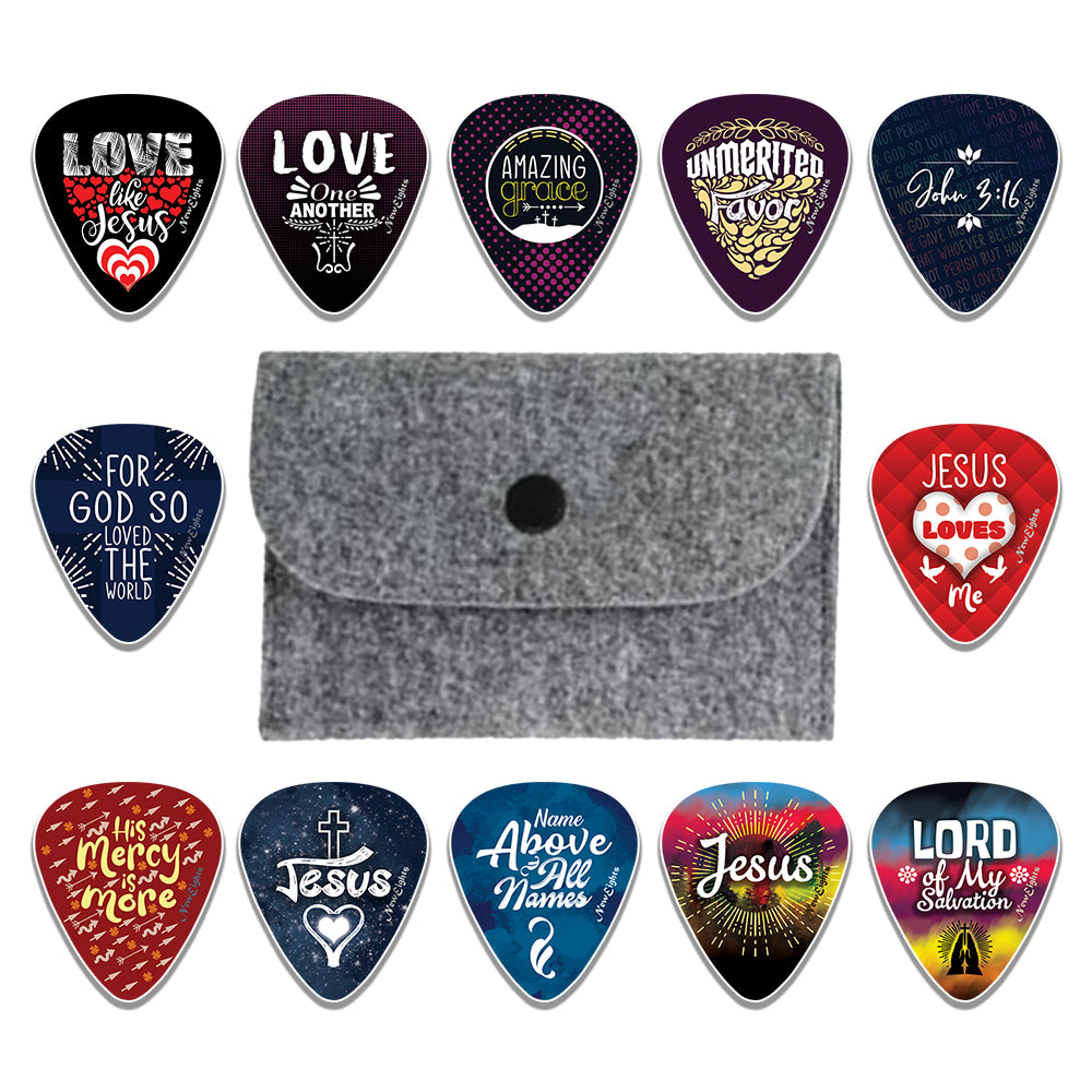 Bible Verse Guitar Picks - Love Like Jesus (12-Pack)