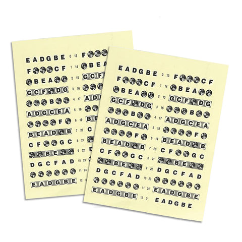 NewEights Guitar Fretboard Note Decals Sticker Guide (Black Note Icons) for Beginners - Build your musical foundationÂ & learn frustration-free from the start