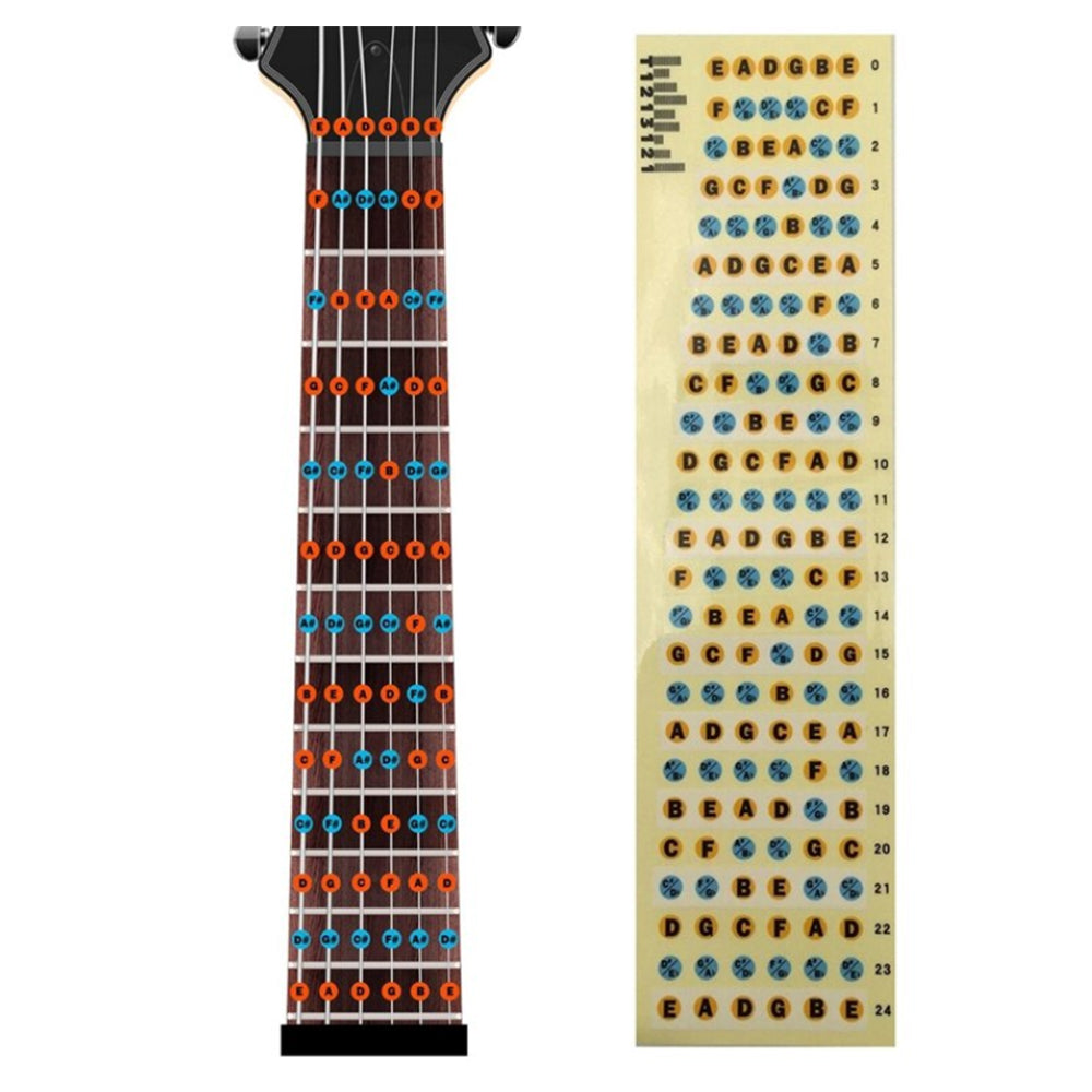 NewEights Guitar Fretboard Transparent Note Decals for Beginner Self Learning Guide FREE NewEights Guitar Pick - Cool Gifts for Men Women Youth Guitarists - Great Stocking Stuffers for Christmas