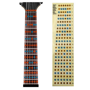 NewEights Guitar Fretboard Transparent Note Decals for Beginner Self Learning Guide FREE NewEights Guitar Pick - Cool Gifts for Men Women Youth Guitarists - Great Stocking Stuffers for Christmas
