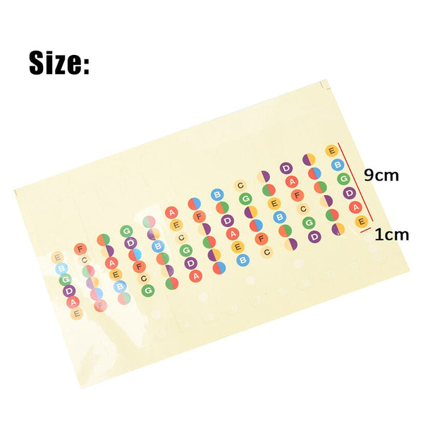 NewEights Guitar Fretboard Note Decals Transparent Sticker Coded Guide for Guitar Beginners Gift - FREE 1 Guitar Pick - Colorful Fretboards Decals 6 Strings Guitar Fingerboard Stickers