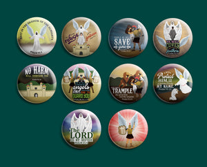 Christian Pinback Buttons - Psalm 91 (10-Pack)