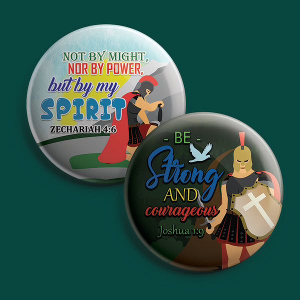 Christian Pinback Buttons - Armor of God (10-Pack)