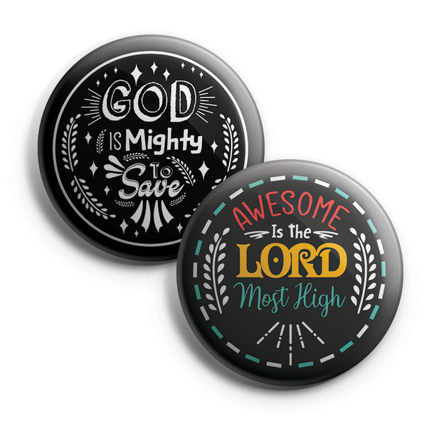 "NewEights Religious Pinback Buttons - Christ is Enough (10-Pack) - Large 2.25"" VBS Sunday School Easter Baptism Thanksgiving Christmas Rewards Encouragement Gift"