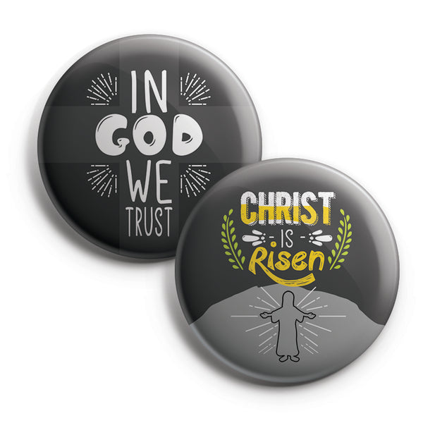 "NewEights Religious Pinback Buttons - Christ is Enough (10-Pack) - Large 2.25"" VBS Sunday School Easter Baptism Thanksgiving Christmas Rewards Encouragement Gift"