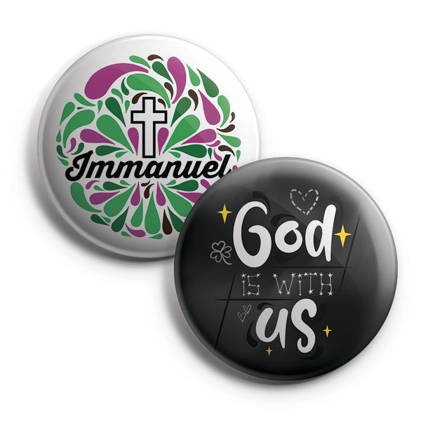 NewEights Religious Pinback Buttons - Way Maker (10-Pack) - Large 2.25" VBS Sunday School Easter Baptism Thanksgiving Christmas Rewards Encouragement Gift Token for Boys, Girls, Teens & Adults