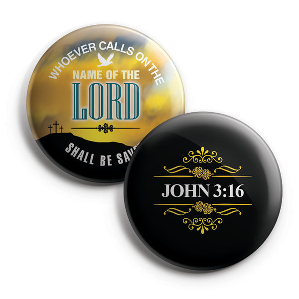 "Religious Pinback Buttons - Amazing Grace (10-Pack) - Large 2.25"" VBS Sunday School Easter Baptism Thanksgiving Christmas Rewards Encouragement Gift Token"