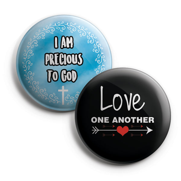 "Religious Pinback Buttons - Jesus (10-Pack) - Large 2.25"" VBS Sunday School Easter Baptism Thanksgiving Christmas Rewards Encouragement Gift"