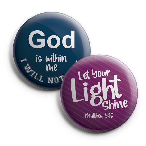 "Religious Pinback Buttons - Jesus (10-Pack) - Large 2.25"" VBS Sunday School Easter Baptism Thanksgiving Christmas Rewards Encouragement Gift"