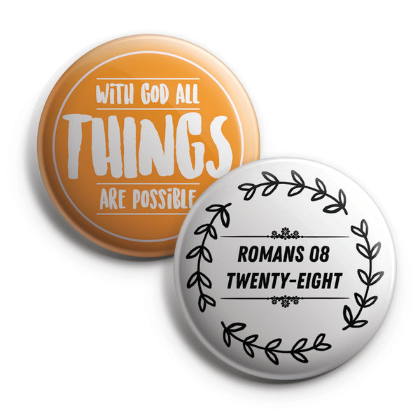 "Religious Pinback Buttons - Jesus (10-Pack) - Large 2.25"" VBS Sunday School Easter Baptism Thanksgiving Christmas Rewards Encouragement Gift"