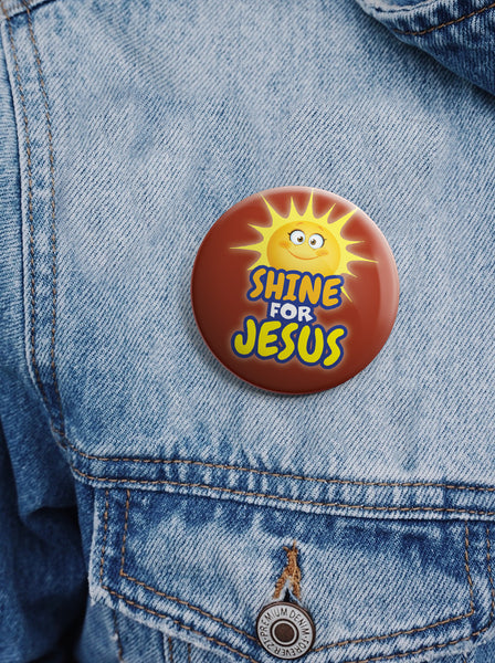 "Christian Pinback Buttons for Kids - Awesome God (10-Pack) - Large 2.25"" VBS Sunday School Easter Baptism Thanksgiving Christmas Rewards Encouragement Gift"