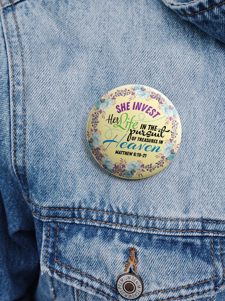 "Inspirational Pinback Buttons for Women Series 1 (10-Pack) - Large 2.25"" VBS Sunday School Easter Baptism Thanksgiving Christmas Rewards Encouragement Gift"