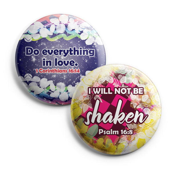 "Inspirational Pinback Buttons for Women Series 2 (10-Pack) - Large 2.25"" Pins Badge VBS Sunday School Easter Baptism Thanksgiving Christmas Rewards Encouragement Gift"