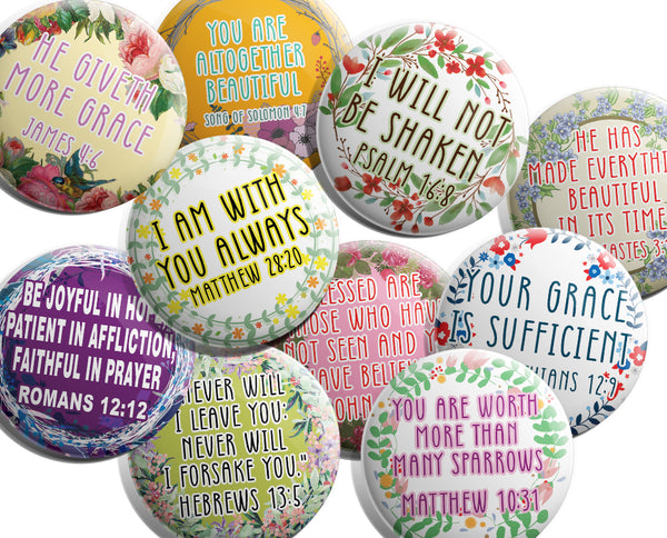 "Inspirational Pinback Buttons for Women Series 4 (10-Pack) - Large 2.25"" Pins Badge"