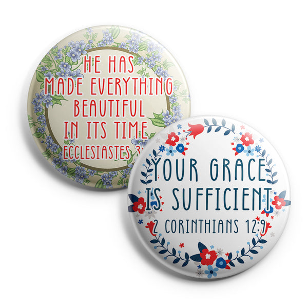 "Inspirational Pinback Buttons for Women Series 4 (10-Pack) - Large 2.25"" Pins Badge"