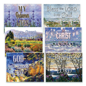 Christian Bible Verse Postcards - In Christ Alone (60-Pack) - Variety Encouraging Postcards