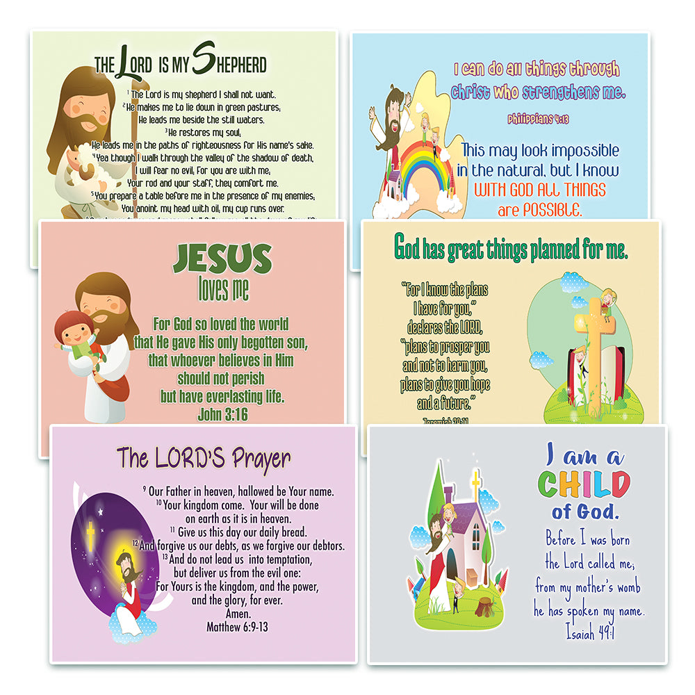 NewEights Christian Postcards Cards for Kids (60 Pack) - With encouraging bible messages - Great stocking stuffers for postcard collectors, Postcrossing, scrapbooking, gifts, invitations
