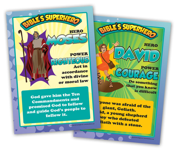 NewEights Bible Knowledge Series 2 Learning Posters (6-Pack) â€“ Premium Buy Bulk Pack Set