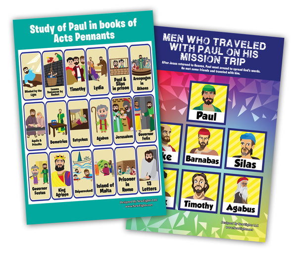 NewEights Bible Knowledge Series 3 Learning Posters (24-Pack) â€“  Great Value Bulk Buy