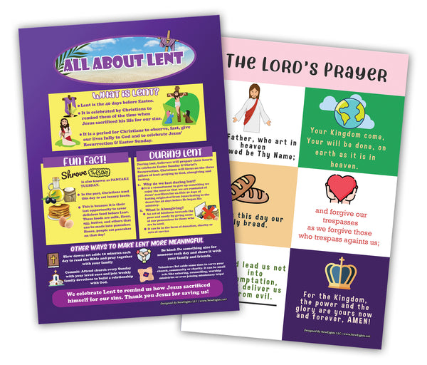 NewEights Bible Knowledge Series 3 Learning Posters (24-Pack) â€“  Great Value Bulk Buy