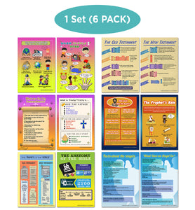 NewEights Bible Knowledge Series 4 Learning Posters (6-Pack) â€“  Home Schooling Value Buy