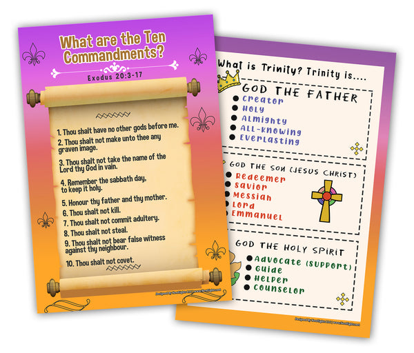 NewEights Bible Knowledge Series 4 Learning Posters (6-Pack) â€“  Home Schooling Value Buy