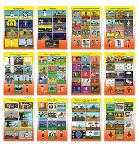 Bible Story Series 2 Educational Learning Posters (12-Pack)