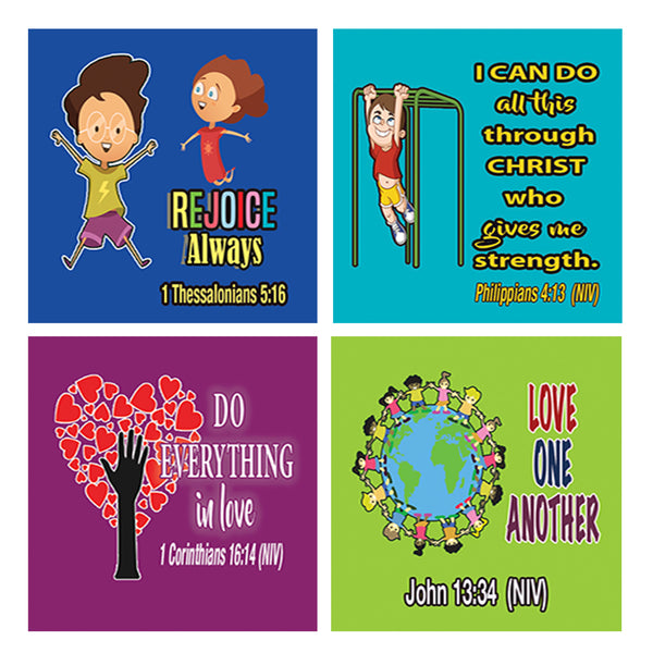 Christian Character Building Stickers - 20 Sheets