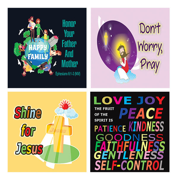 Christian Character Building Stickers - 20 Sheets