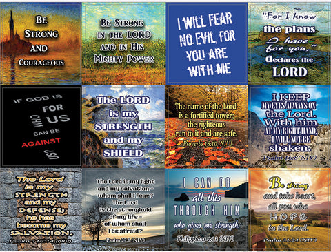 Be Strong Stickers (10-Sheet) - Great Gift Away for Ministry, Bible Study and Sunday Schools