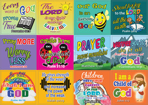 Easy Bible Scriptures for Kids Stickers (5-Sheet)