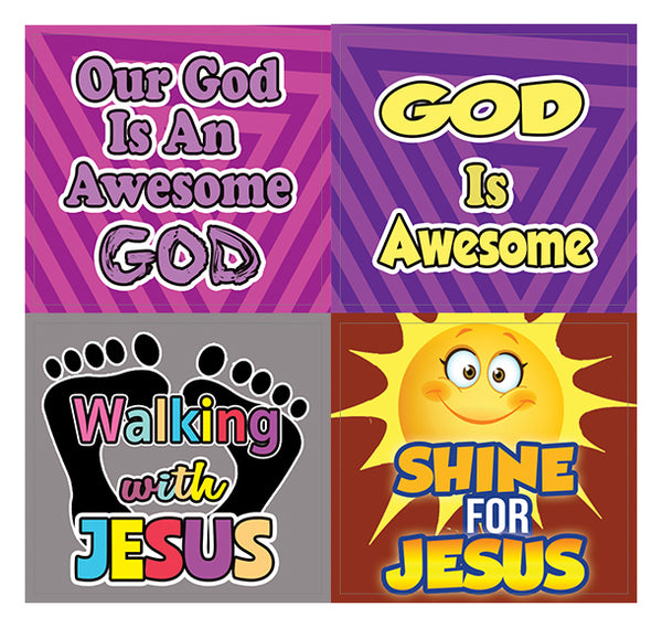 Awesome God Stickers for Kids (10 Sheets) - Perfect Giveaways for VBS and Children Ministries