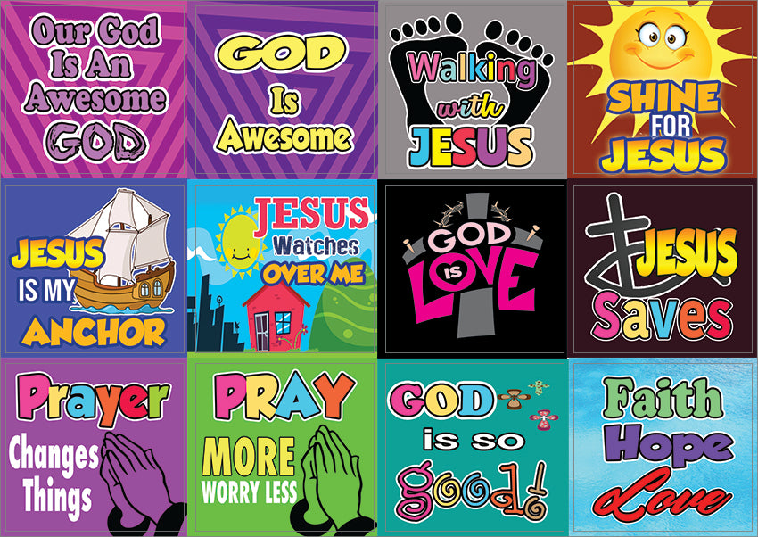 Awesome God Stickers for Kids (10 Sheets) - Perfect Giveaways for VBS and Children Ministries
