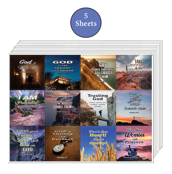 Religious Stickers on God's Guidance (5-Sheet)