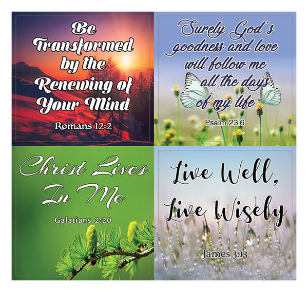 God is in Control Religious Stickers (20-Sheet) - Great Giftaway Stickers for Ministries