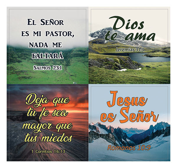 Spanish Religious Stickers (20-Sheet) - Great Giveaways for Ministries and Sunday Schools