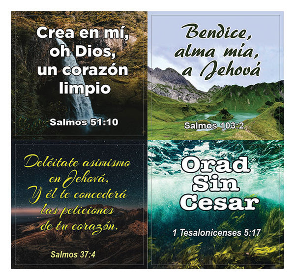 Spanish Religious Stickers (20-Sheet) - Great Giveaways for Ministries and Sunday Schools