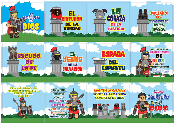 Spanish Armor of God Stickers