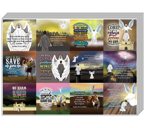 Psalm 91 Stickers (5-Sheet) - VBS Sunday School Easter Baptism Thanksgiving Christmas Rewards Encouragement Gift