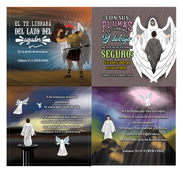 Spanish Salmos 91 Stickers (20-Sheet)