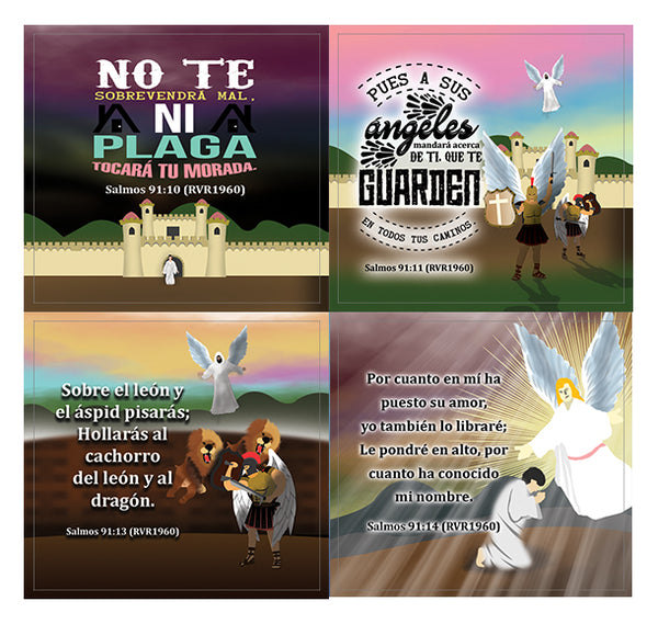 Spanish Salmos 91 Stickers (20-Sheet)