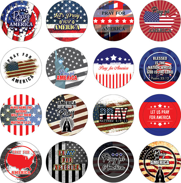 NewEights Pray for America Stickers (20-Sheet)