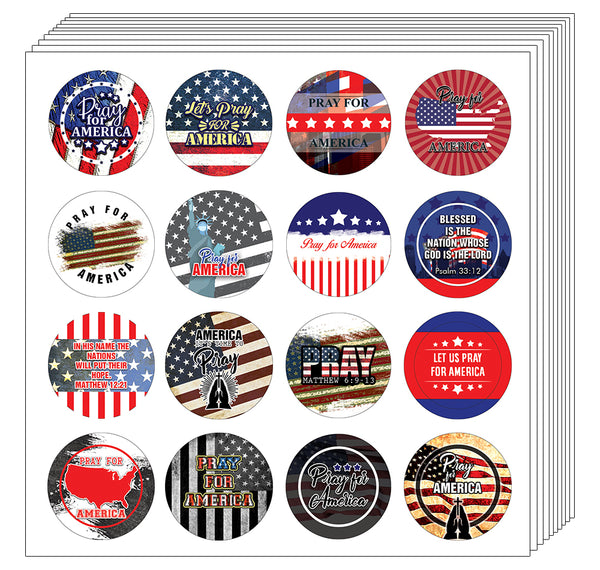 NewEights Pray for America Stickers (5-Sheet)