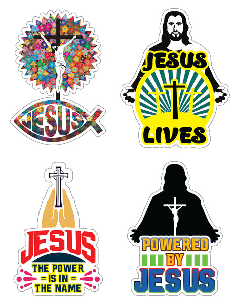 Jesus Stickers for Kids - 48 pcs Stickers (4 Sets X 3 Sheets each set)