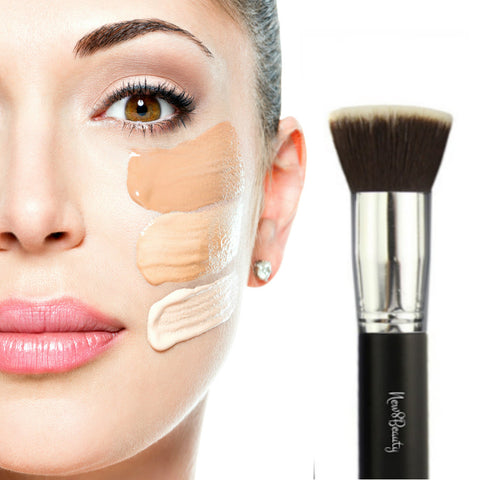 Best Foundation Brush Flat Top Kabuki Synthetic Face Brush Applicator Blender