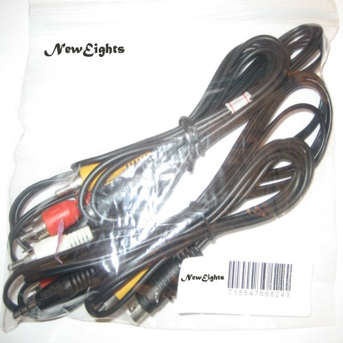 NewEights PC to TV Cable (2 Sets) - S-Video to 3-RCA Composite AV Connector Cable for Laptop PC TV - 5 Ft - Connect Computer to TV, DVD, Home Theater system - Easy to use, Plug and Play - Satisfaction Guaranteed