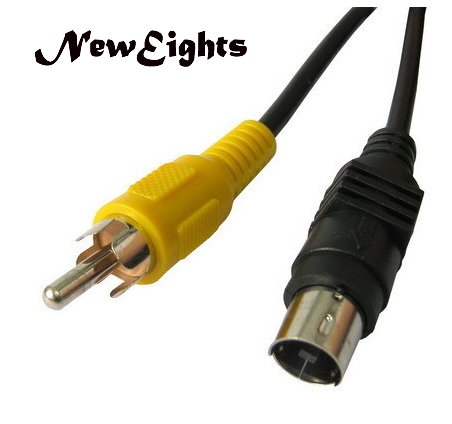 NewEights PC to TV Cable (2 Sets) - S-Video to 3-RCA Composite AV Connector Cable for Laptop PC TV - 5 Ft - Connect Computer to TV, DVD, Home Theater system - Easy to use, Plug and Play - Satisfaction Guaranteed
