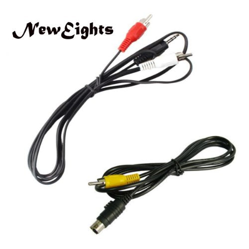 NewEights PC to TV Cable (2 Sets) - S-Video to 3-RCA Composite AV Connector Cable for Laptop PC TV - 5 Ft - Connect Computer to TV, DVD, Home Theater system - Easy to use, Plug and Play - Satisfaction Guaranteed