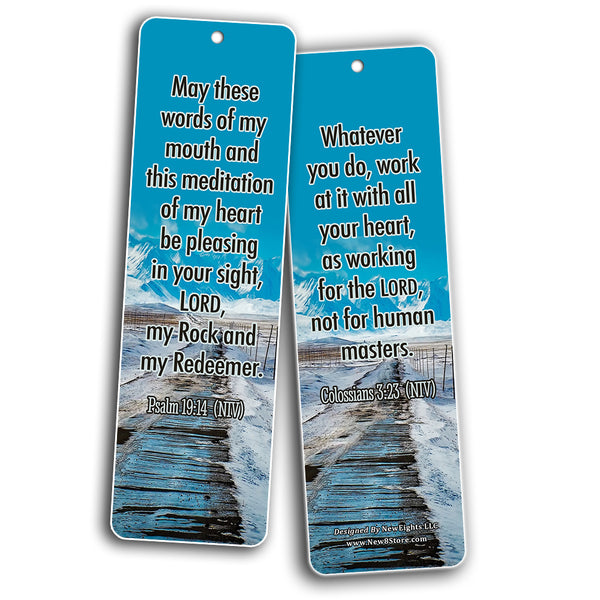 Powerful Bible Verses to Live by Bookmarks NIV (60-Pack) - Compilation of Motivational Bible Verses
